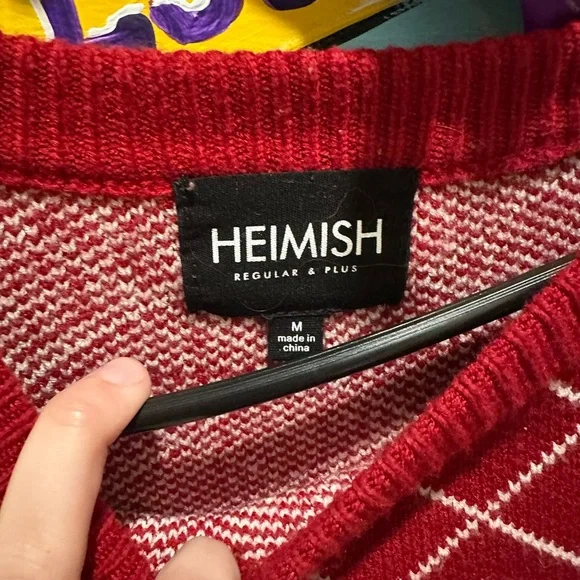 HEIMISH USA Festive Red and White Sweater - Picture 3 of 3